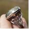 Pierścionki pierścionek z soczystym prasiolitem