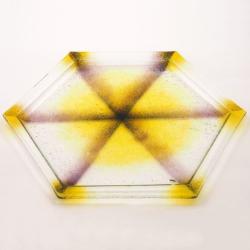 geometryczny kształt,heksagram,słoneczne barwy, - Ceramika i szkło - Wyposażenie wnętrz