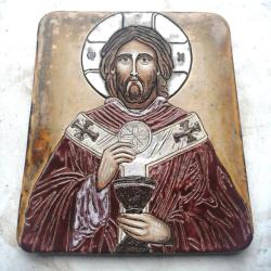 Beata Kmieć,ikona ceramiczna,Jezus - Ceramika i szkło - Wyposażenie wnętrz