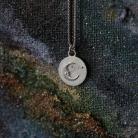 Bransoletki srebrna bransoletka z księżycem,medalik księżyc