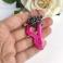 Naszyjniki Naszyjnik wire wrapping z różowym agatem z druzą