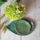 Ceramika i szkło liść,liść ceramiczny,zielony liść
