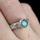 Pierścionki labradoryt,blask,niebieski,morski,retro,mieniący