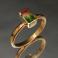 Pierścionki turmalin różowy,złoty pierścionek zaręczynowy