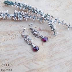 srebro,chainmaille,turmaliny,JewelsbyKT - Kolczyki - Biżuteria