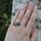 Pierścionki minimalistyczny srebrny pierścionek z apatytem