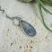 Naszyjniki srebrny naszyjnik z agatem mszystym podwodny świat