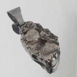 meteoryt,retro,surowy,srebrny,retro,czerń, - Wisiory - Biżuteria