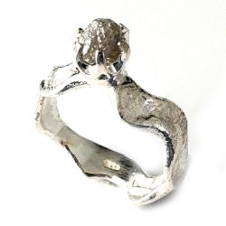 diament,diamentowy,srebro,srebrny,retro,blask - Pierścionki - Biżuteria