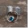 Pierścionki srebrny pierścionek z topazem swiss blue