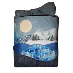 torebka z zimą,górami,śniegiem,listonoszka - Na ramię - Torebki