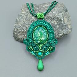 wisior sutasz zielony z jaspisem - Wisiory - Biżuteria