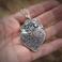 Naszyjniki srebrny,wisior,w kształcie serca,ze spinelem