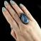 Pierścionki pierścionek z akwamarynem srebrny,błękit,niebieski