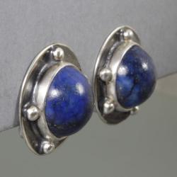 klipsy z lapis lazuli - Klipsy - Biżuteria