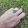 Pierścionki Delikatny pierścionek z zielonym onyksem