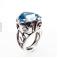Pierścionki srebrny pierścionek z blue topazem
