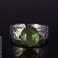 Pierścionki Nadtapiany pierścionek z prehnitem,zielony kamień