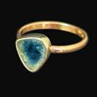 Pierścionki turmalin niebieski złoty pierścionek,piękny kamień