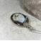 Naszyjniki srebrny wisior z agatem i kryształową druzą