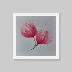 magnolie,kwiaty,akwarela - Obrazy - Wyposażenie wnętrz