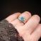 Pierścionki srebrny pierścionek,lazurowy kamień