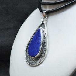 lapis lazuli,wisior,srebro,biżuteria,wisiory - Wisiory - Biżuteria