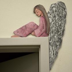 anioł opiekun prezent,na chrzest,dla babci - Obrazy - Wyposażenie wnętrz