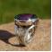 Pierścionki Srebrny pierścionek z rubinem z zoisytem