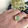 Pierścionki pierścionek z frenitem,zielone oczko