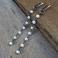 Kolczyki klasyczne eleganckie długie kolczyki srebro perły