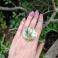Pierścionki Masywny pierścionek z zielonym labradorytem