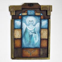 obraz anioł,anioł na drewnie - Obrazy - Wyposażenie wnętrz