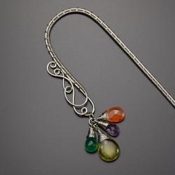 metalowa zakładka,wire wrapping,unikatowa - Zakładki do książek - Akcesoria