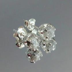 diament,diamenty,srebro,srebrne,retro - Kolczyki - Biżuteria