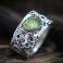 Pierścionki srebrny,pierścionek,z zielonym turmalinem