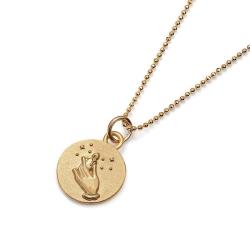 złocony medalik,biżuteria z żywiołem - Wisiory - Biżuteria
