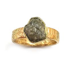 diament,złoty,złoto,blask,surowy,retro, - Pierścionki - Biżuteria