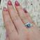 Pierścionki błękitny pierścionek z kamieniem księżycowym