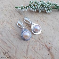srebro,klipsy,klasyczne,perły,JewelsbyKT - Klipsy - Biżuteria