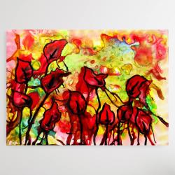 anturium,kwiaty,kwiat,abstrakcja,abstract art - Obrazy - Wyposażenie wnętrz