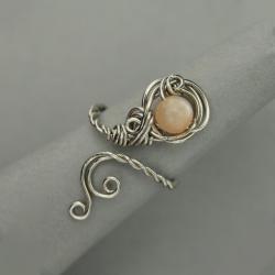 pierścionek,kamień słoneczny,wire wrapping - Pierścionki - Biżuteria