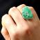 Pierścionki chryzopraz,srebny zielony pierścionek,duży