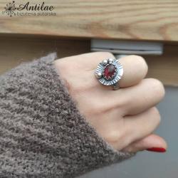turmalin,srebrny pierścionek,różowy turmalin - Pierścionki - Biżuteria