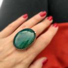 Pierścionki agat zielony,masywny pierścionek
