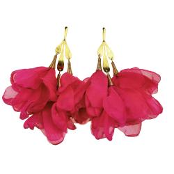kolczyki różowe,długie,lekkie,amarantowe - Kolczyki - Biżuteria