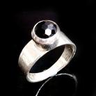 Pierścionki turmalin,czarny srebrny pierścionek,unisex