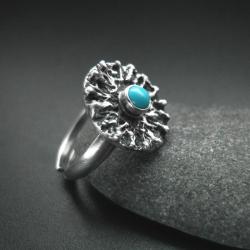 pierścionek,biżuteria,z kamieniem,turkus - Pierścionki - Biżuteria
