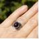 Pierścionki srebrny pierścionek z granatem gwiaździstym