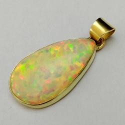 ekskluzywny wisior szlachetny opal w złocie - Wisiory - Biżuteria